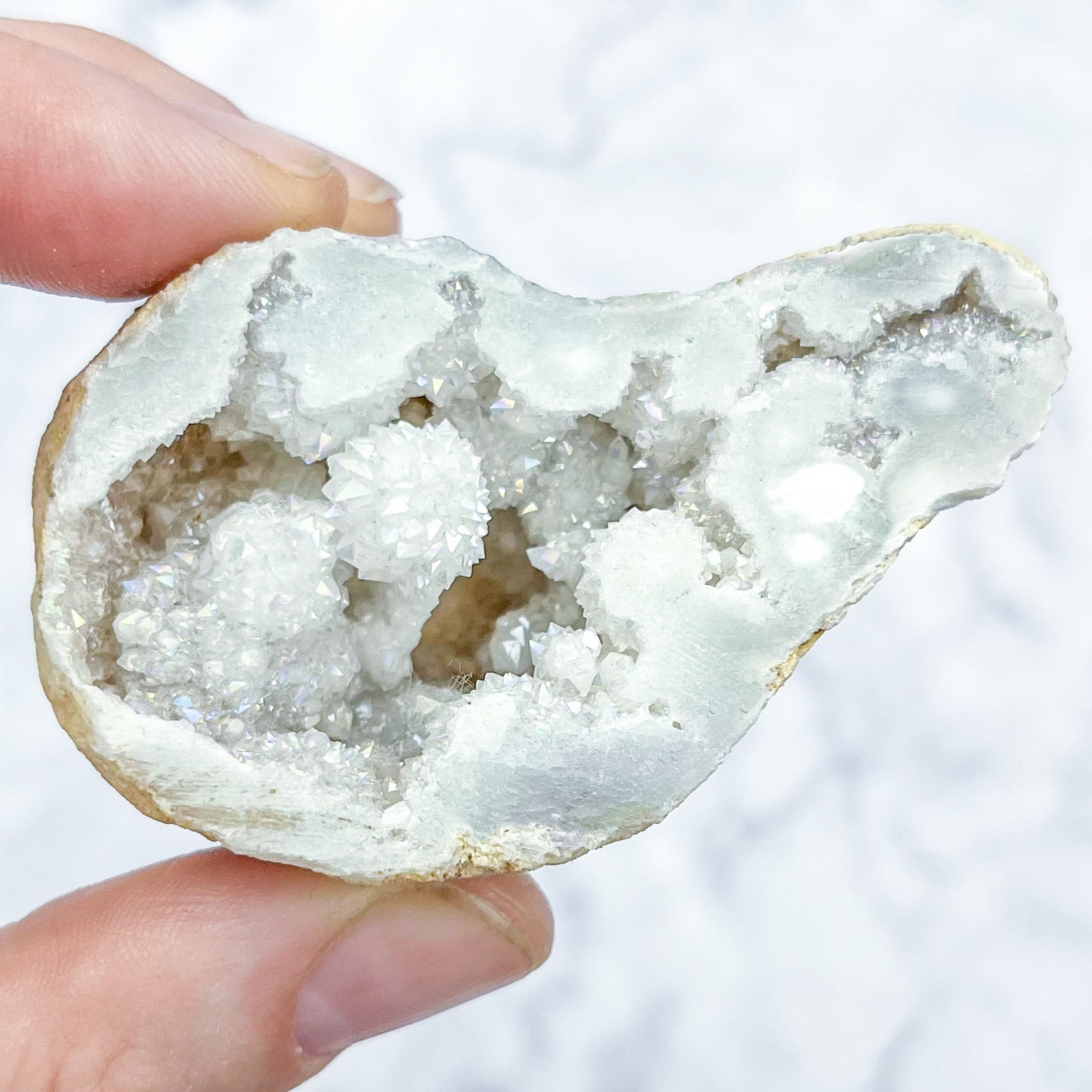 2.25 Inch Druzy Aura Quartz Geode H14