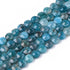 4mm Faceted Blue Apatite Coin Bead Third Strand $8.25