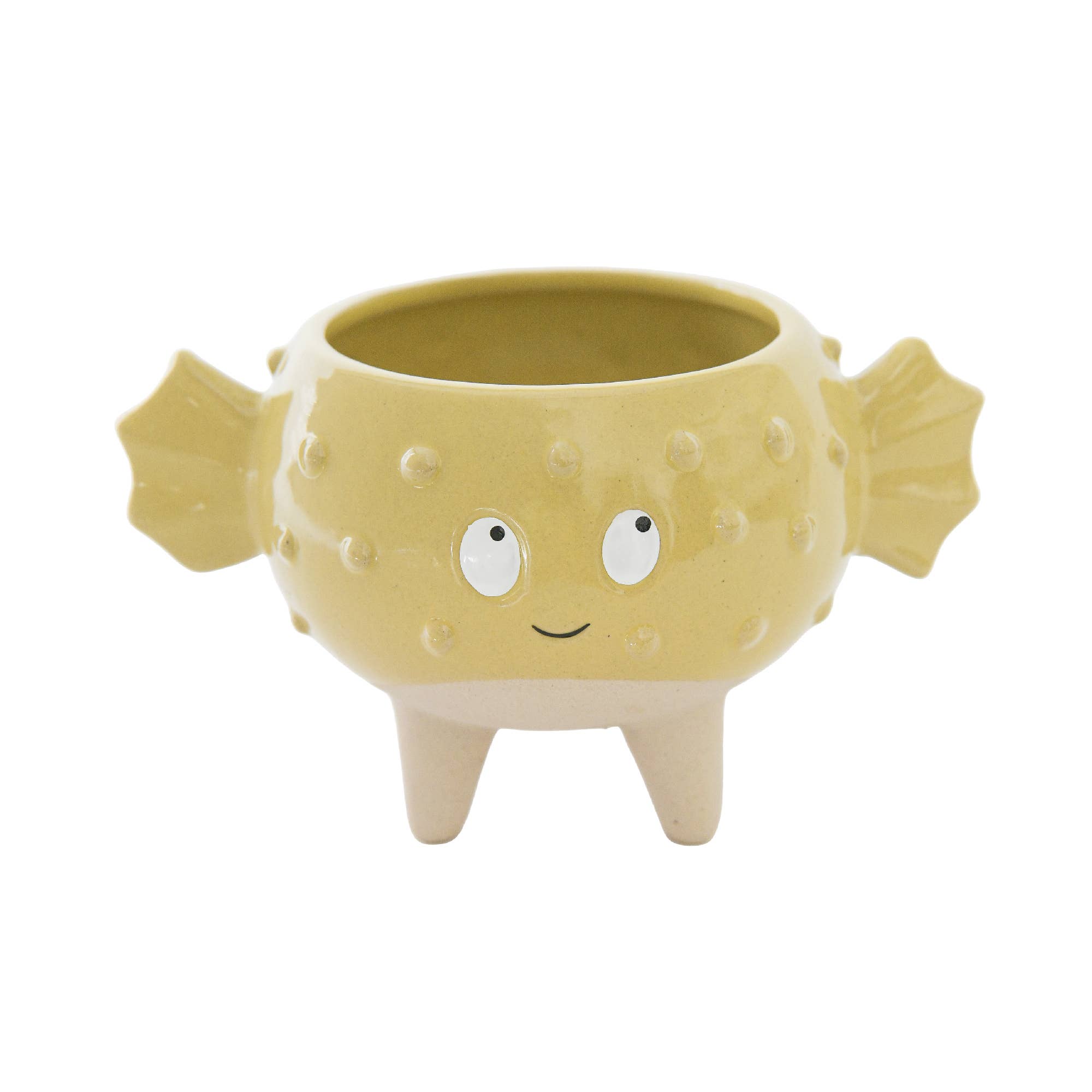 Large Ceramic Puffer Fish Planter