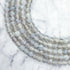 6mm Frosted Dyed Grey Crackle Agate Bead Strand