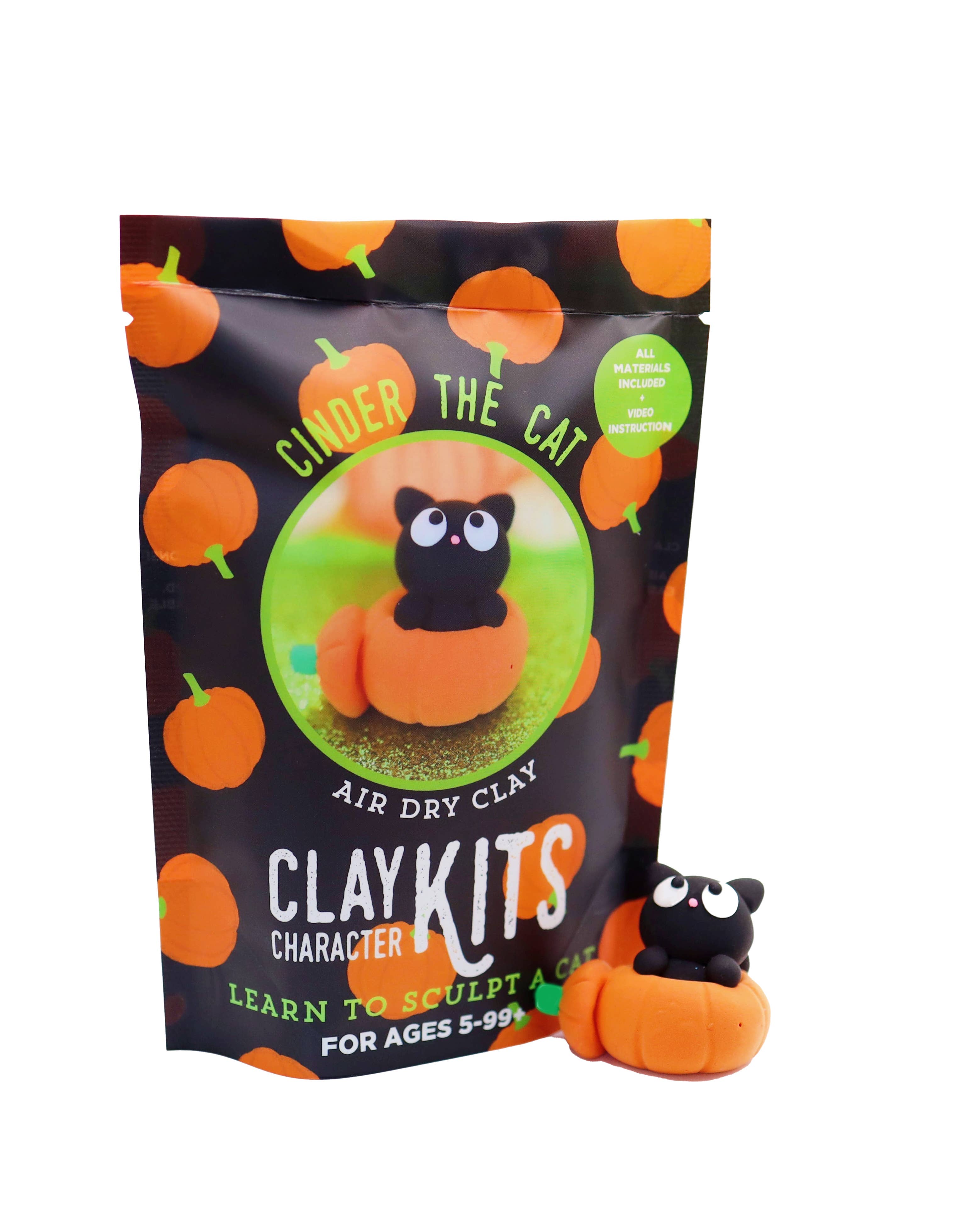Cinder the Cat Air Dry Clay Kit