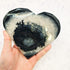 Druzy Black Banded Agate Heart B111
