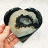 Druzy Black Banded Agate Heart A86