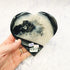 Druzy Black Banded Agate Heart A86