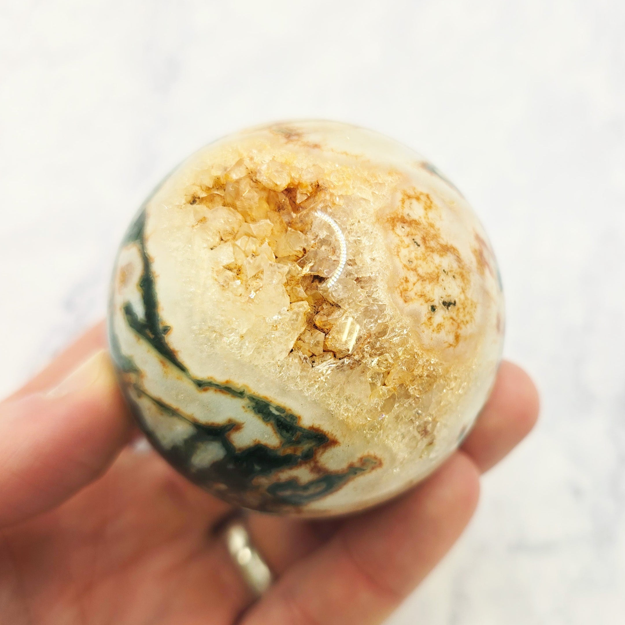 Red Moss Agate Sphere A67