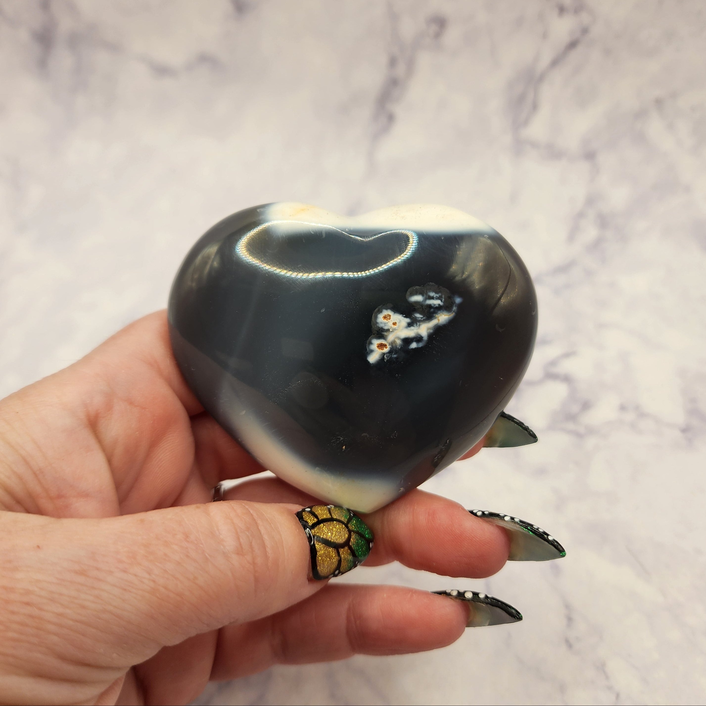 Orca Agate Heart E30