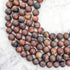 8mm Frosted Red Tiger's Eye Bead Strand