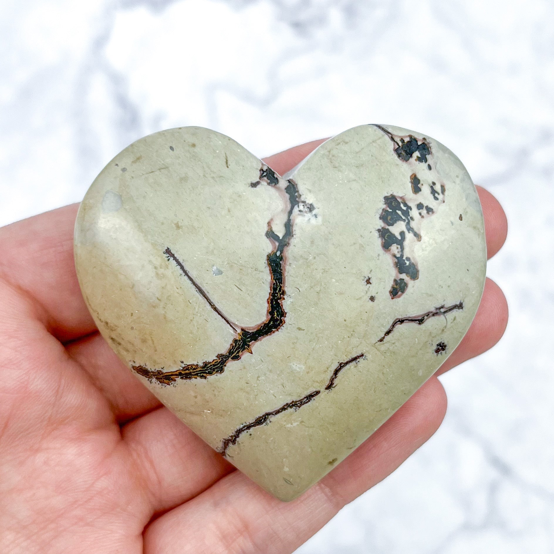 2.25 Inch Limestone Heart B26