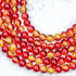 8mm Desert Sunset Crackle Glass Bead Strand S6