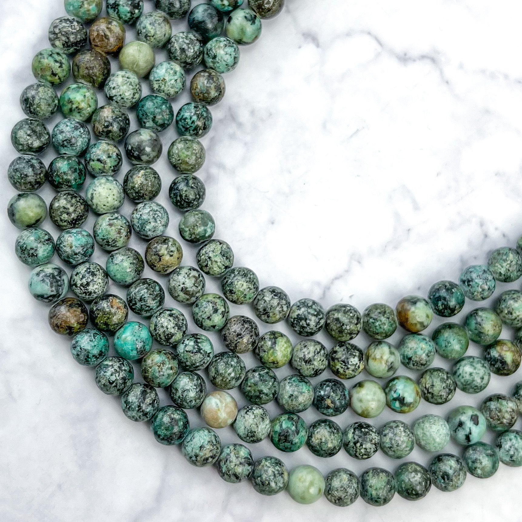6mm African Turquoise Bead Strand