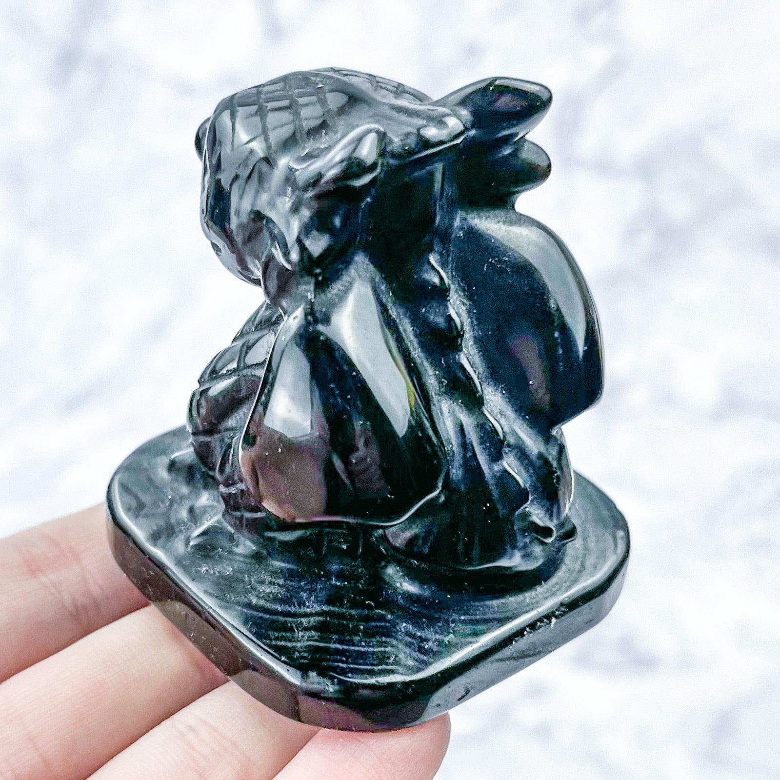 2.5 Inch Obsidian Toothless Carving C45