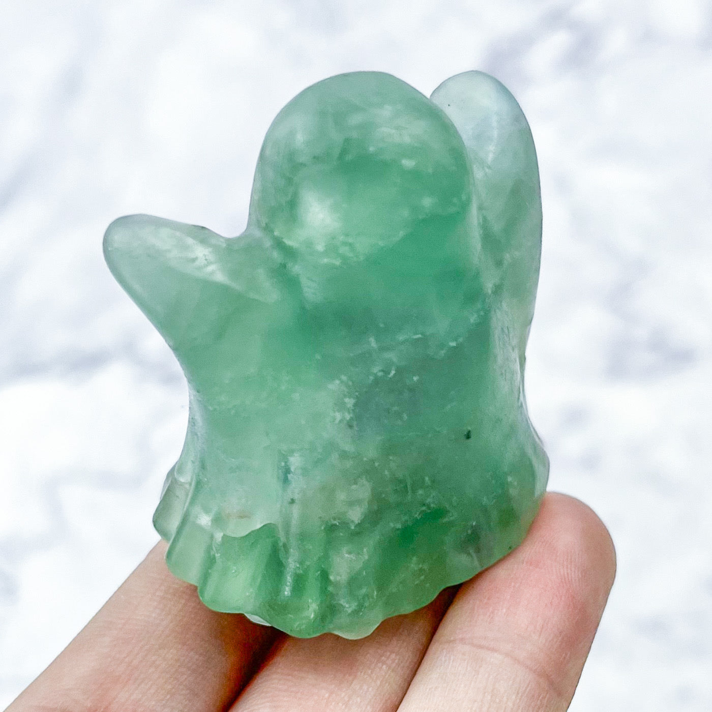 1.75 Inch Fluorite Ghost Carving P12