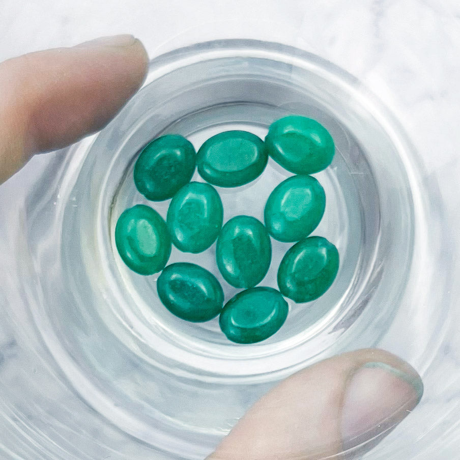 10mm x 9mm Green Aventurine Oval Bead Pack (10 Beads)