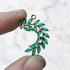 25mm Leaf Green and Gold Pendant