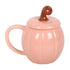 Pink Curly Pumpkin Lidded Autumn Mug