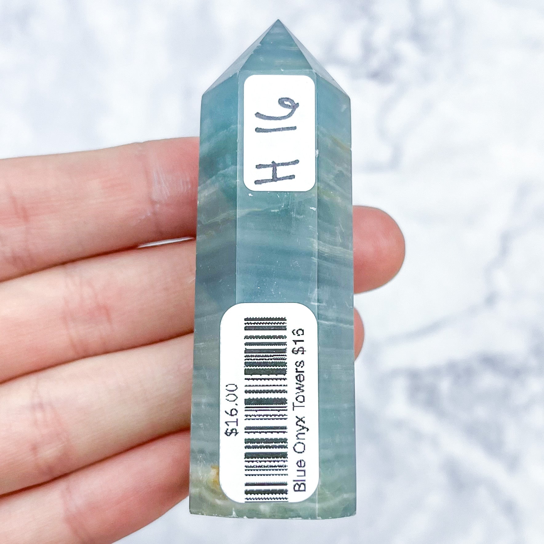 2.75 Inch Blue Onyx Tower H16