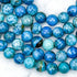 8mm Enhanced Blue Opal Bead Half Strand