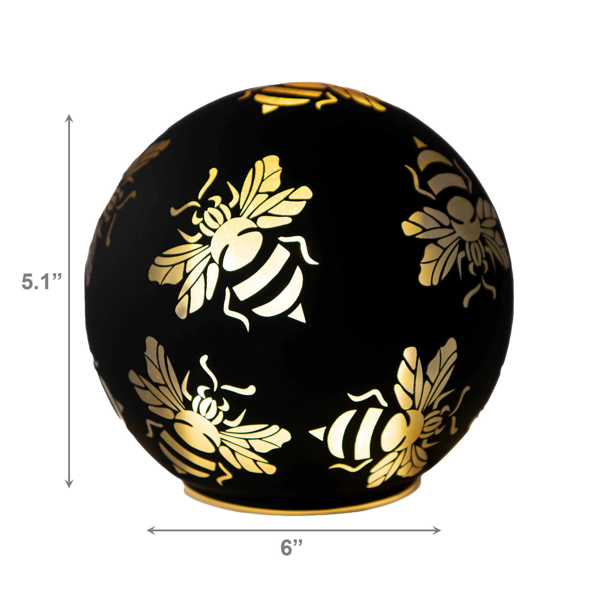 LED Glass Bumble Bee Globe Lamp