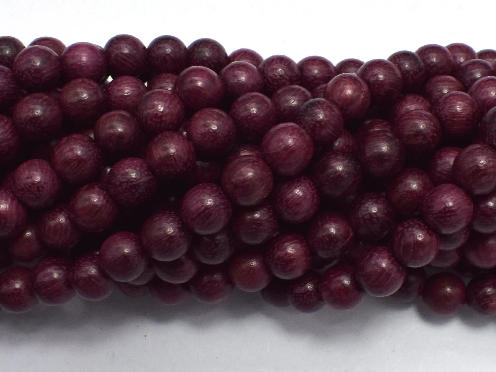6mm Purple Sandalwood Bead Strand M12