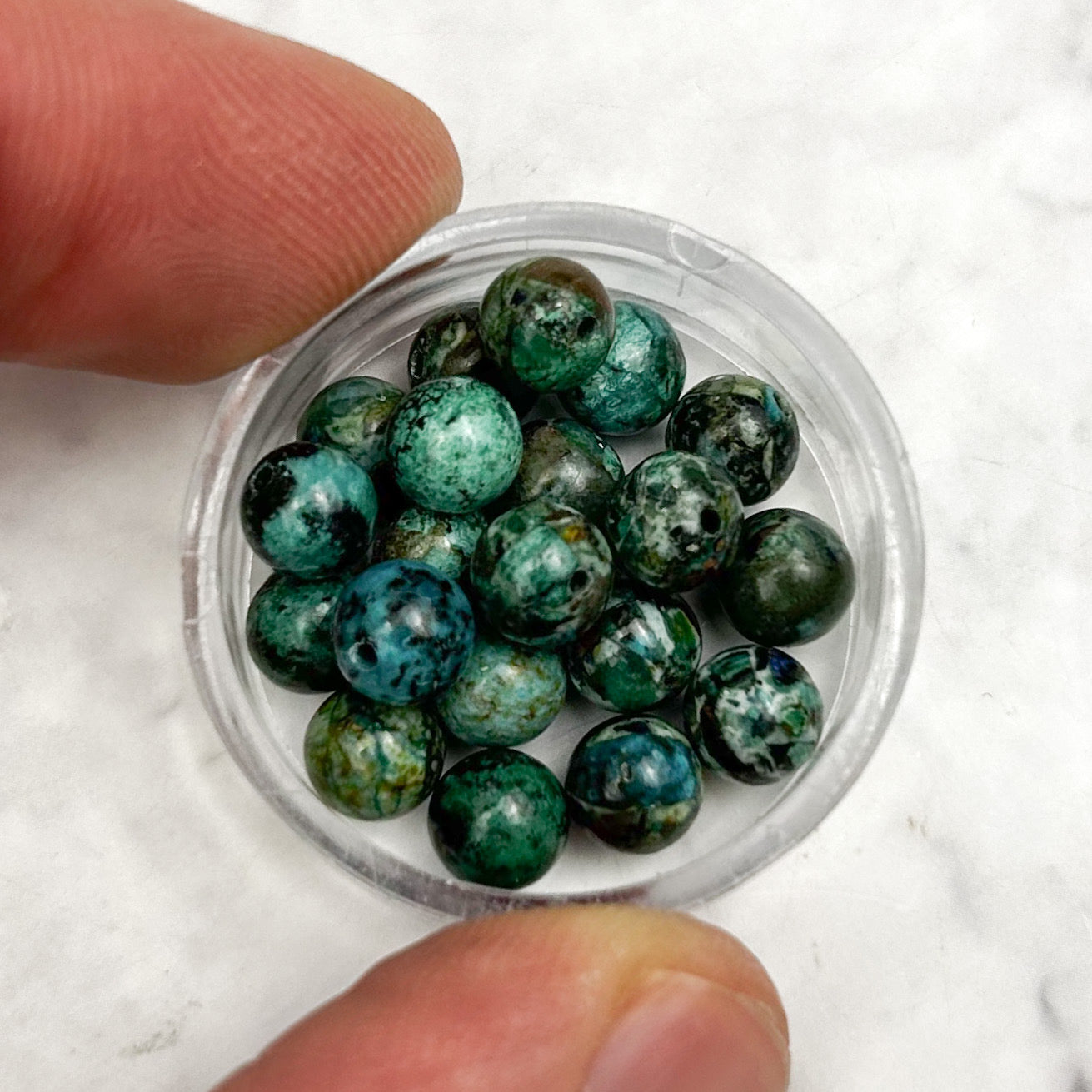 6mm Malachite & Azurite Bead Pack (10 Beads) G7
