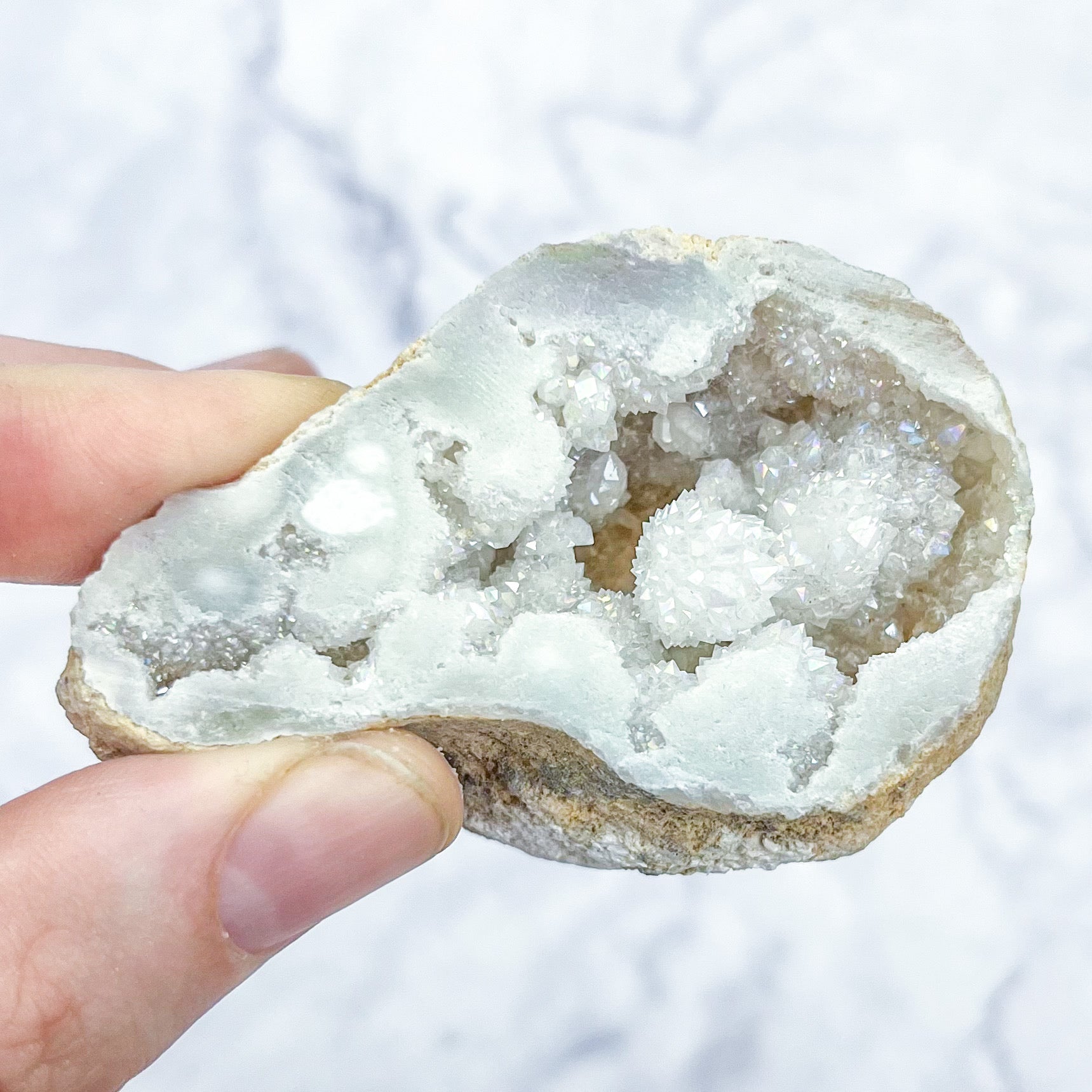 2.25 Inch Druzy Aura Quartz Geode H14