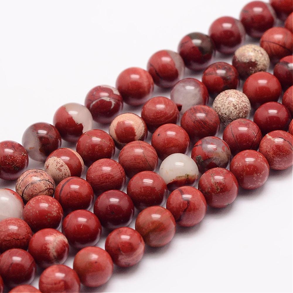 12mm Red Jasper Bead Half Strand R14
