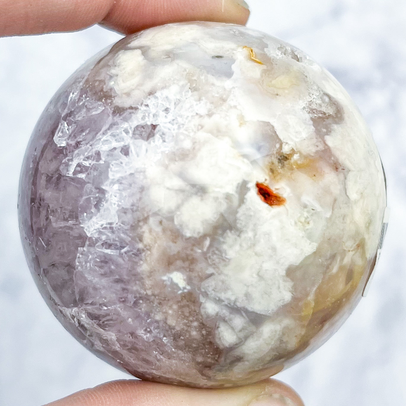 1.75 Inch Pink Amethyst/ Flower Agate Sphere C47
