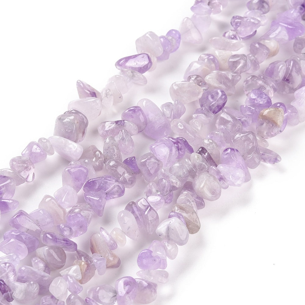 Lavender Amethyst Chip Bead Strand Y12