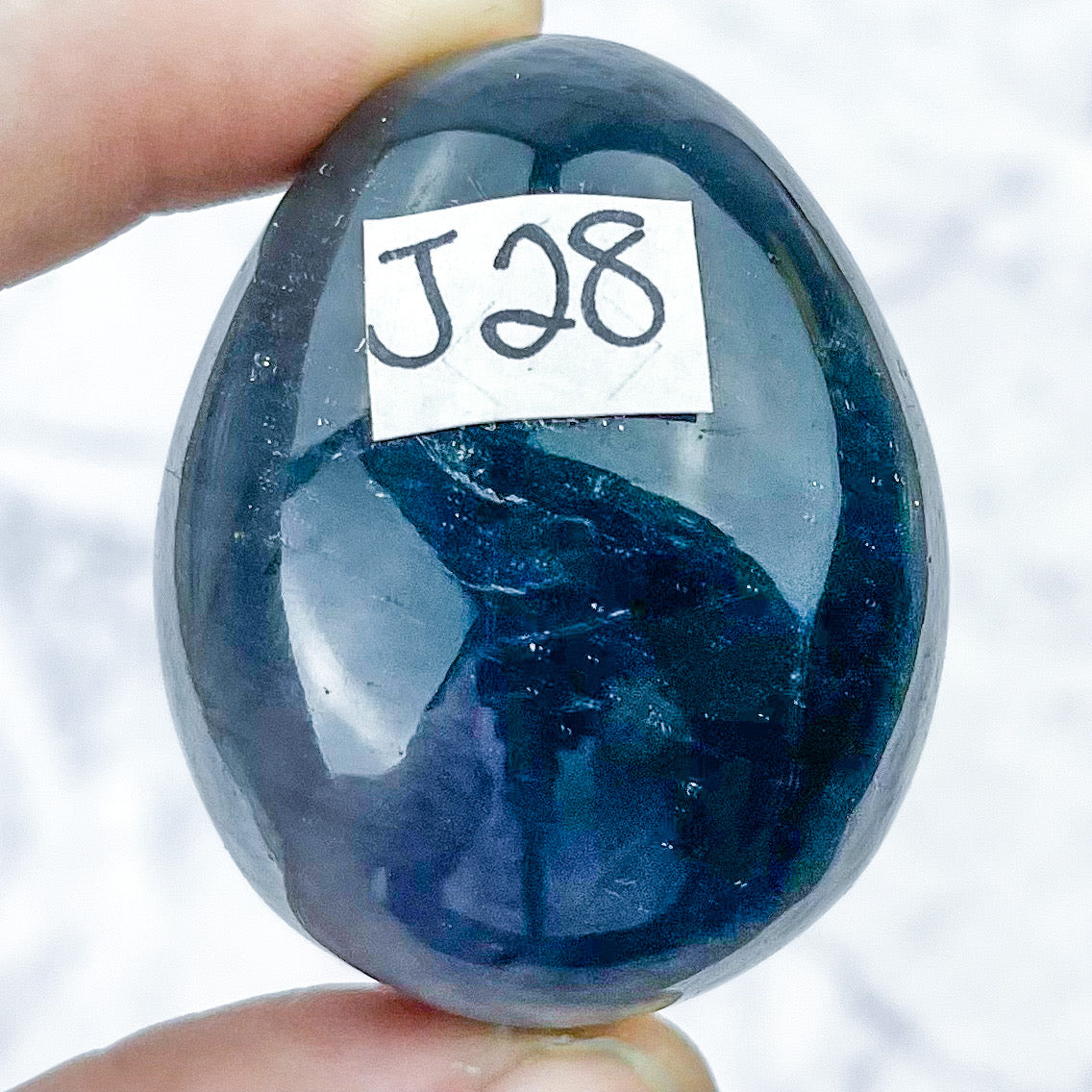 1.75 Inch Blue Fluorite Egg J28