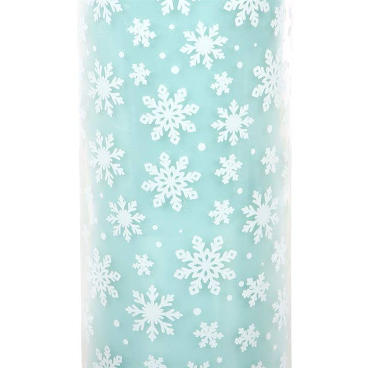 Snow Day Snowflake Print Cotton & Coconut Winter Tube Candle