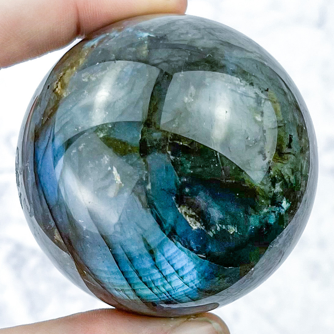 2.25 Inch Labradorite Sphere X75