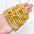 8mm Yellow Aventurine Bead Strand N8