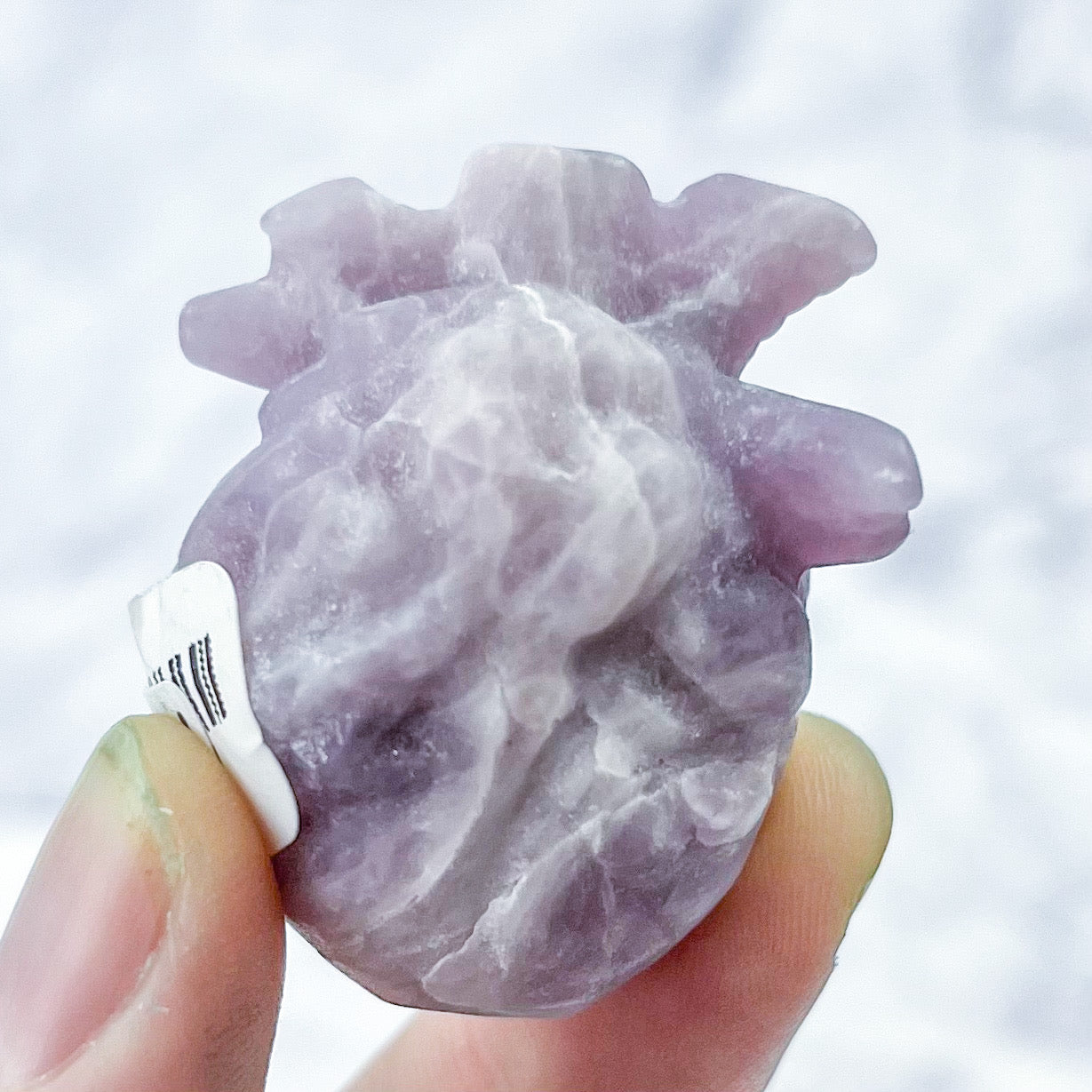 1.5 Inch Lepidolite Anatomical Heart Carving C24