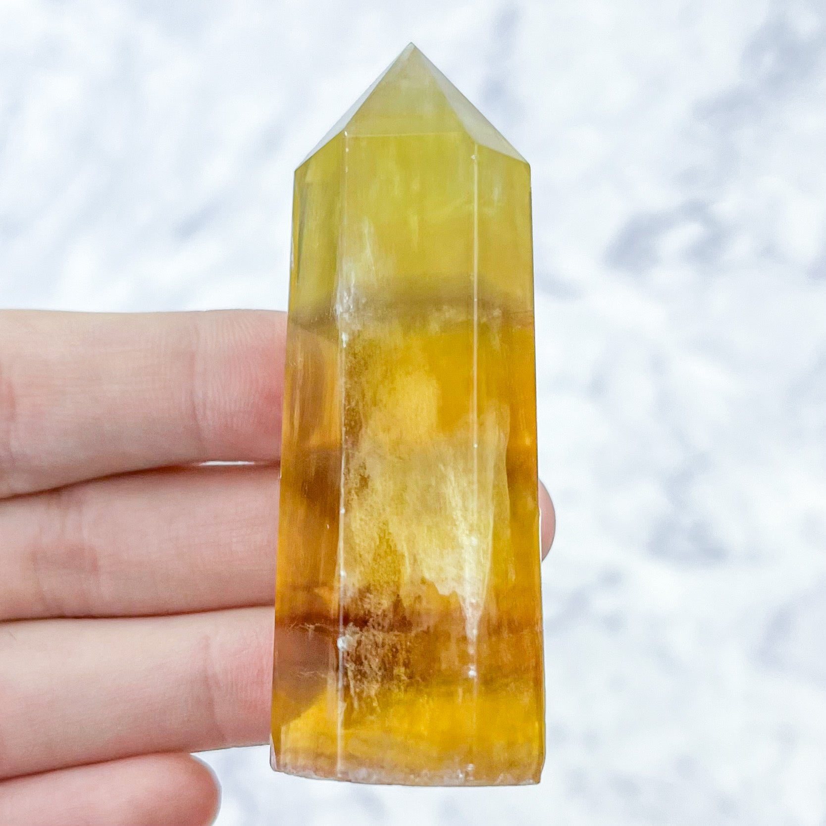 2.75 Inch Yellow Fluorite Tower Q14