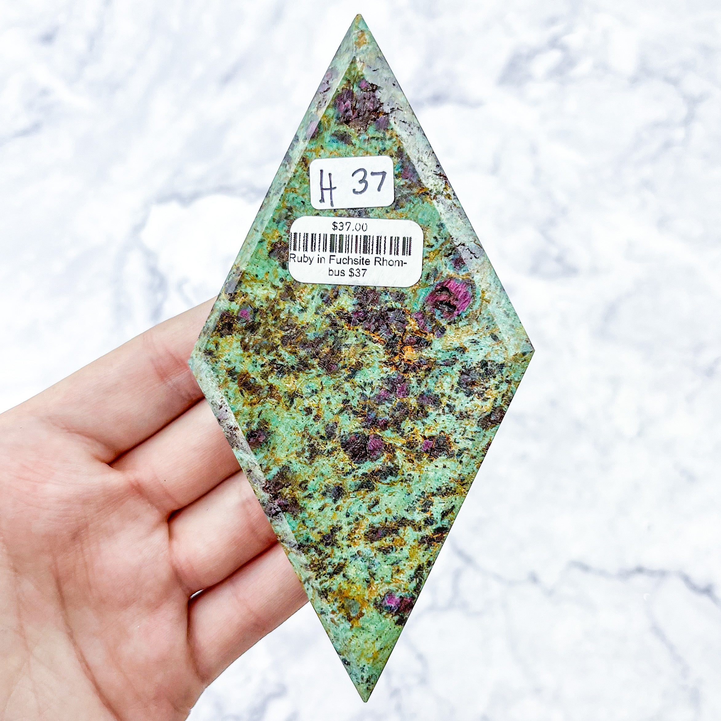 5 Inch Ruby in Fuchsite Rhombus H37