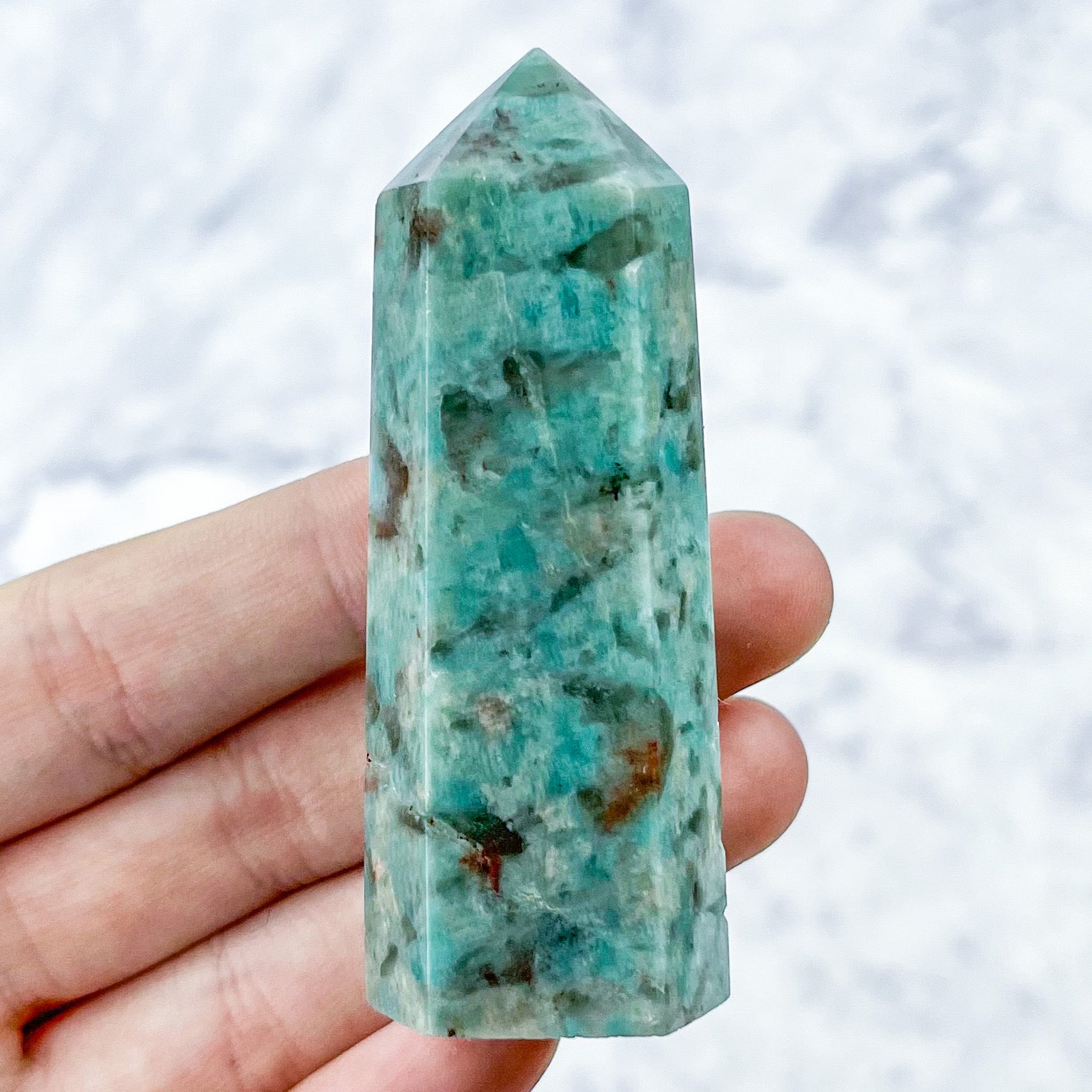 2.75 Inch Smoky Amazonite Tower X14