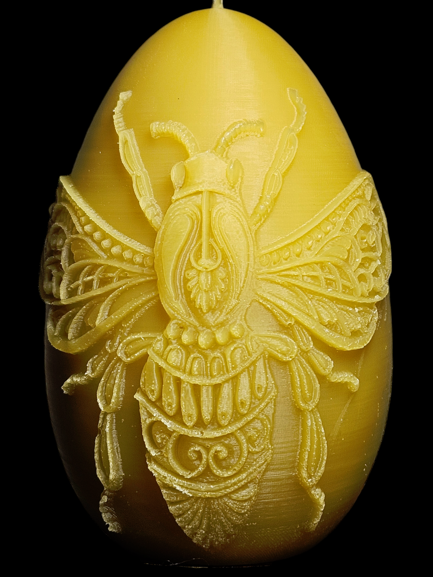 Large Bee Egg Beeswax Candle