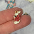 15mm White Rabbit Alice in Wonderland Gold Plate Charm S2