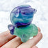 2.25 Inch Rainbow Fluorite Cat on Broom Carving P32