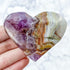 2.5 Inch Amethyst with Agate Heart D25