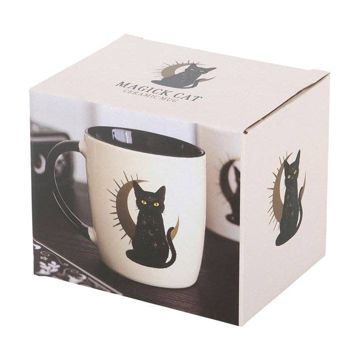 Sitting Magick Black Cat Mug