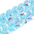 12x14mm Light Blue Glass Faceted Heart Bead Half Strand
