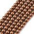 4mm Copper-Plated Hematite Bead Strand L7