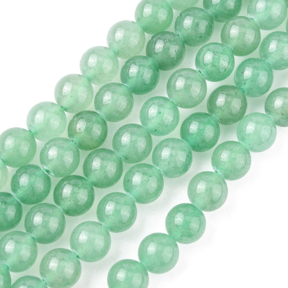8mm Green Aventurine Bead Half Strand V5