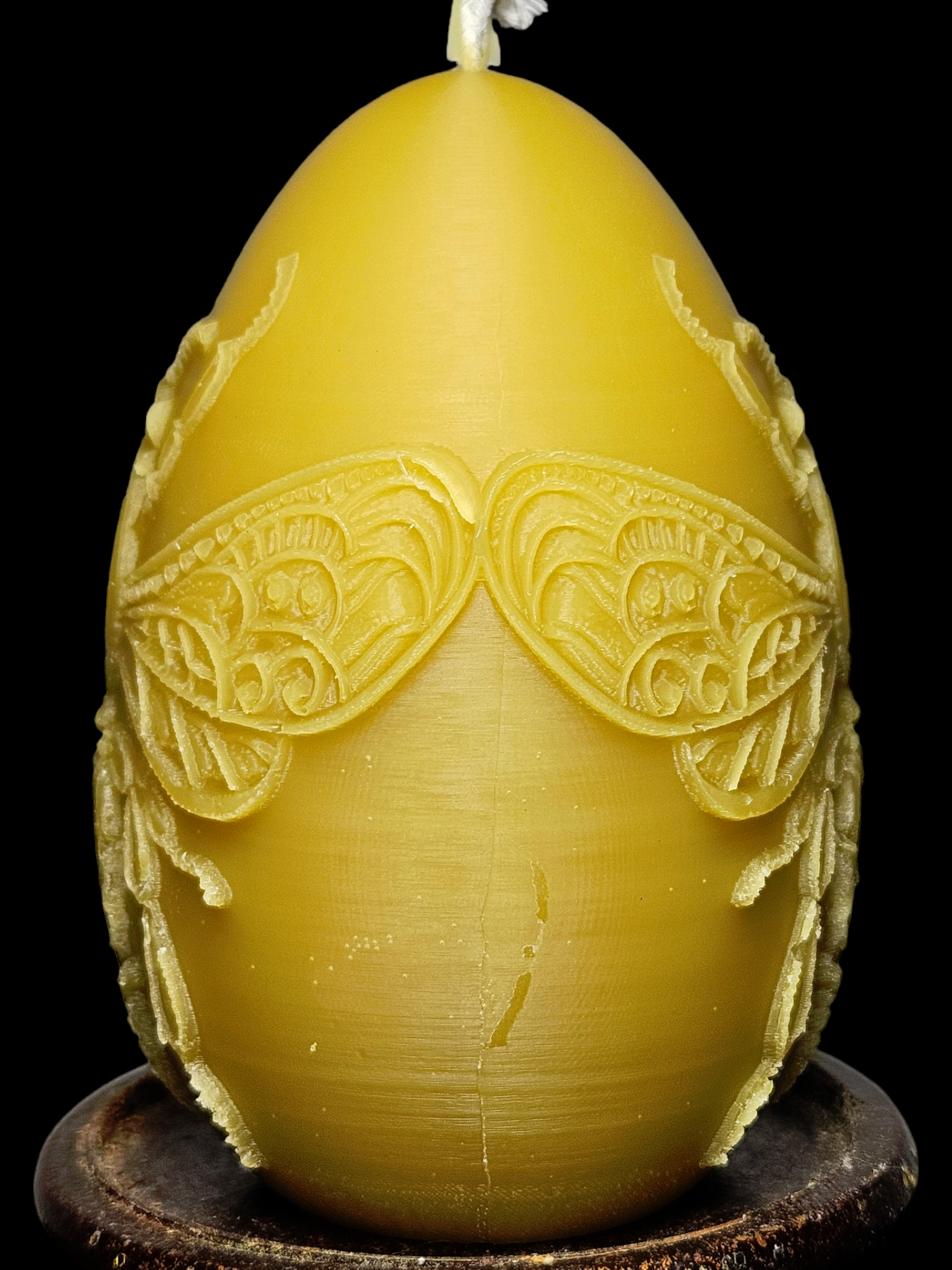Large Bee Egg Beeswax Candle
