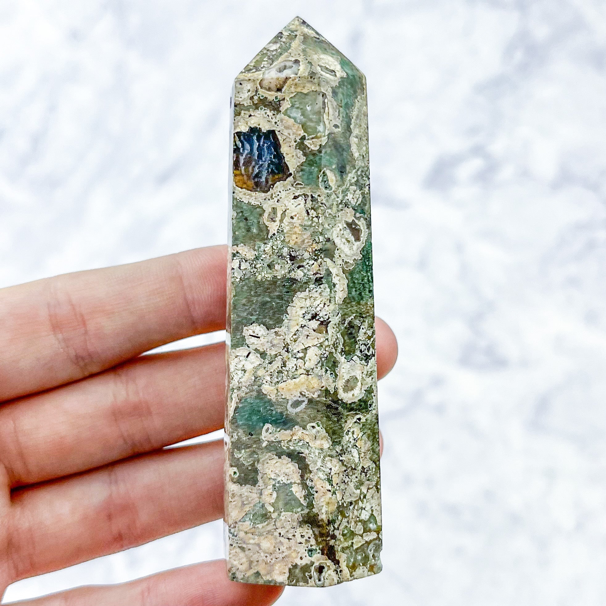 3.5 Inch Russian Flower Jasper Tower B13
