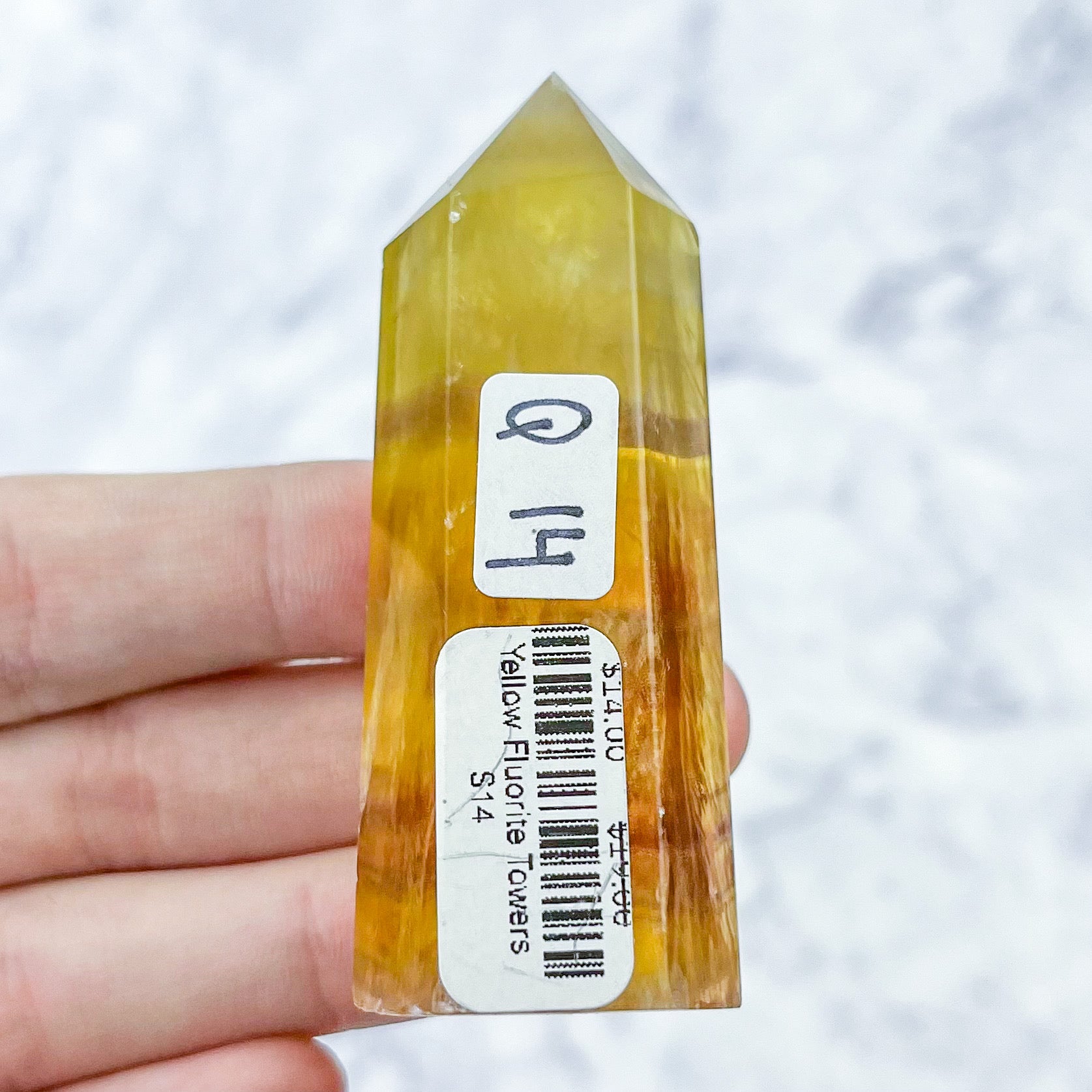 2.75 Inch Yellow Fluorite Tower Q14