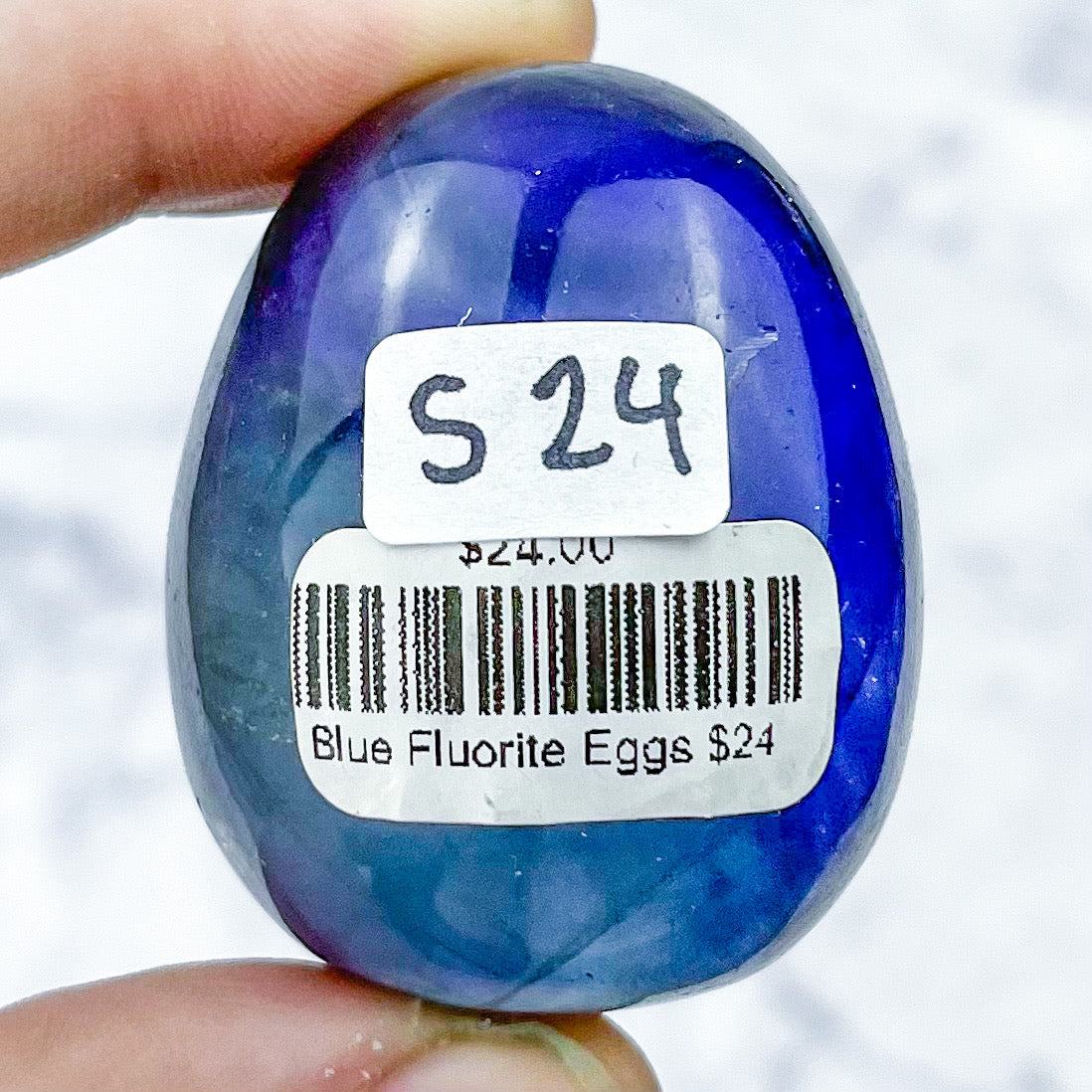 1.5 Inch Blue Fluorite Egg S24