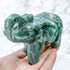 3.5 Inch Moss Agate Elephant Carving M72