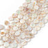 8mm Freshwater Shell Coin Bead Strand $10.00